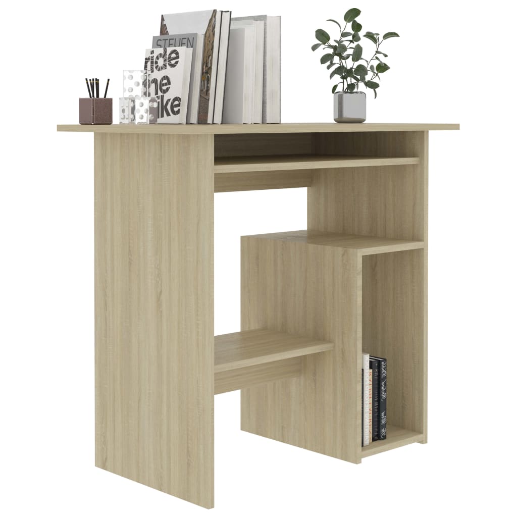 vidaXL Bureau Chêne sonoma 80x45x74 cm Bois d’ingénierie