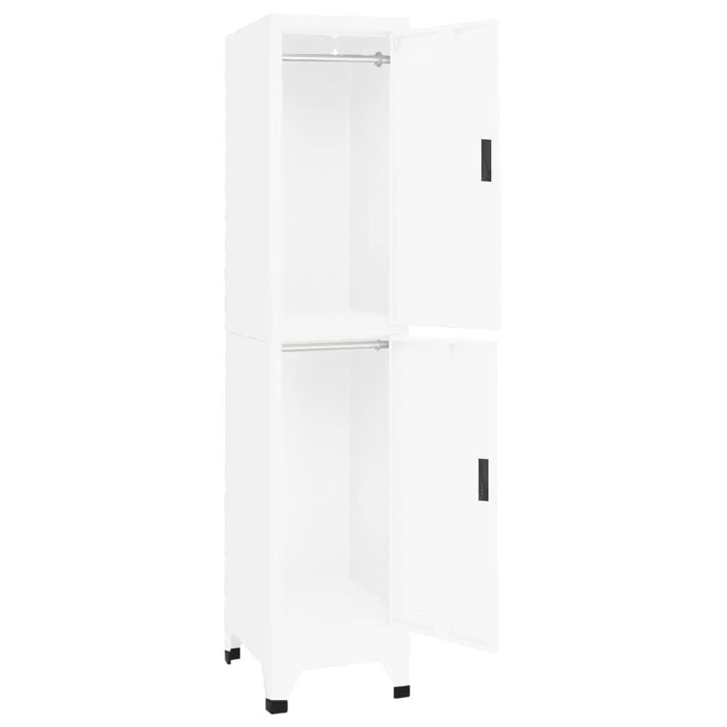 vidaXL Armoire à casiers Blanc 38x45x180 cm Acier