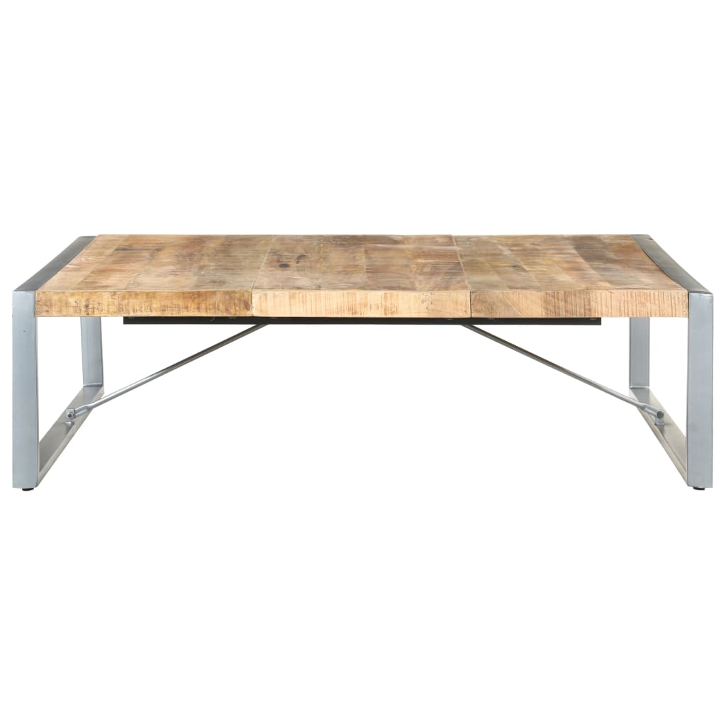 vidaXL Table basse 140x140x40 cm Bois de manguier brut