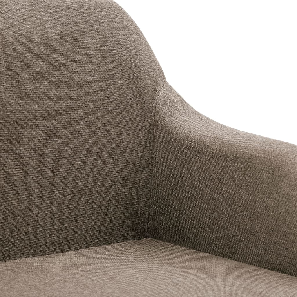 vidaXL Chaise pivotante à manger taupe tissu