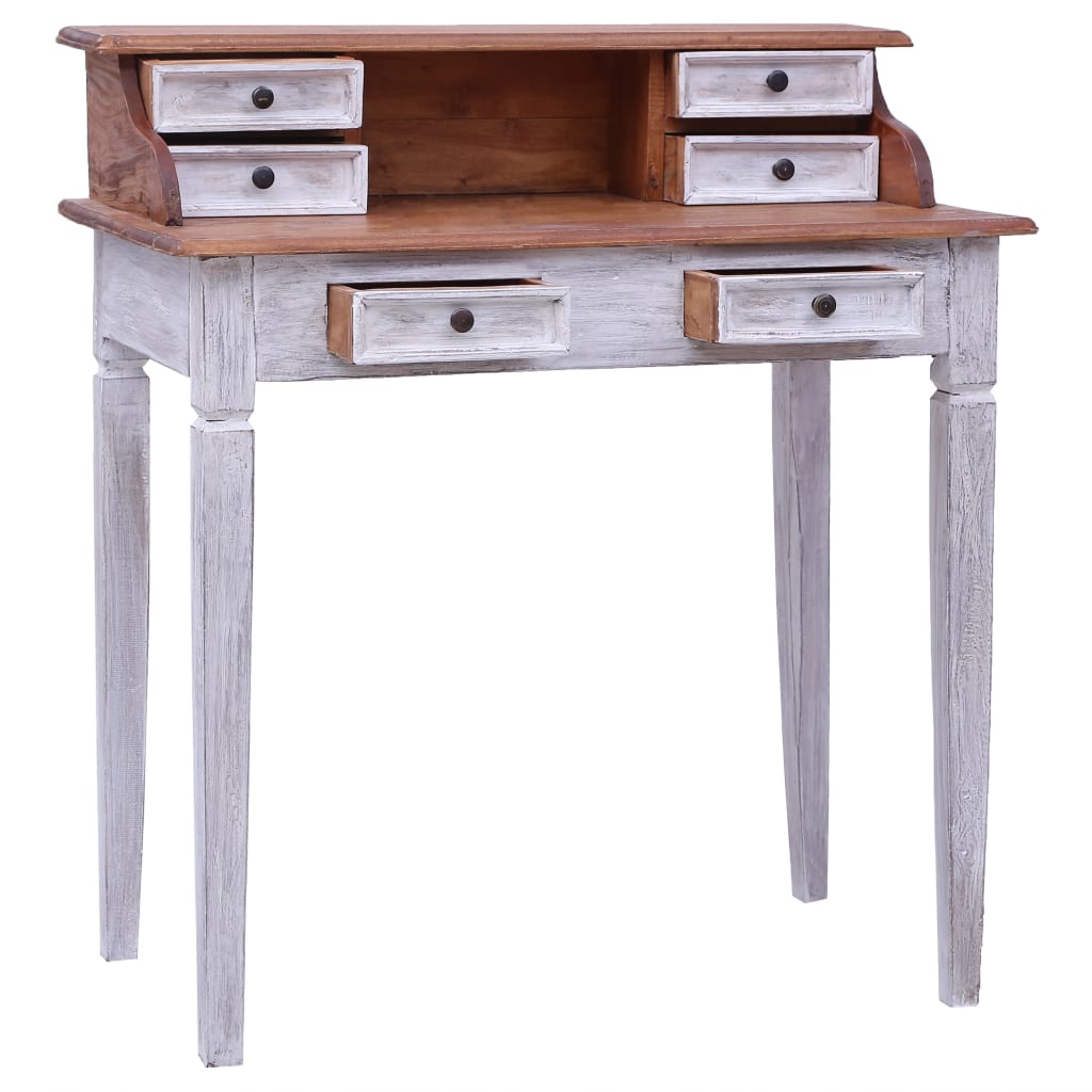 vidaXL Bureau avec tiroirs 90x50x101 cm bois de récupération solide