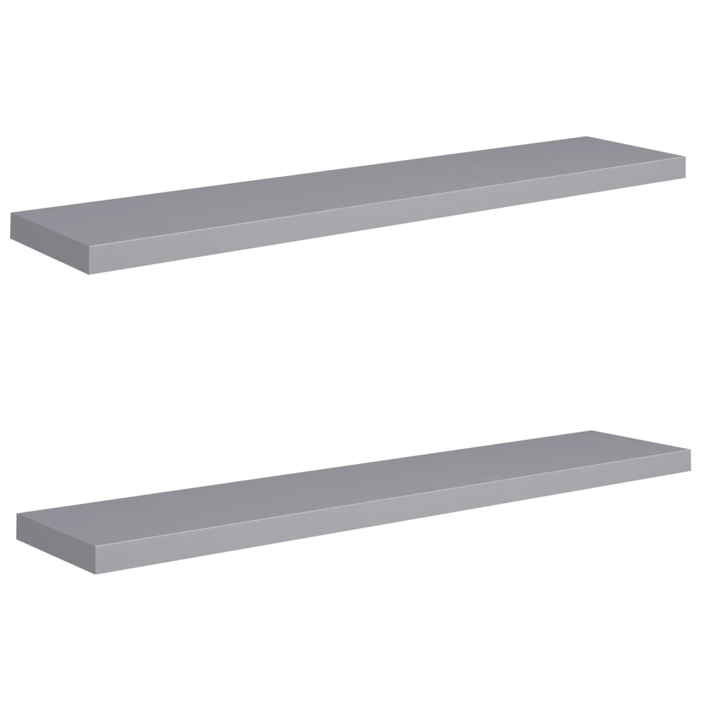 vidaXL Étagères murales flottantes 2 pcs gris 120x23,5x3,8 cm MDF