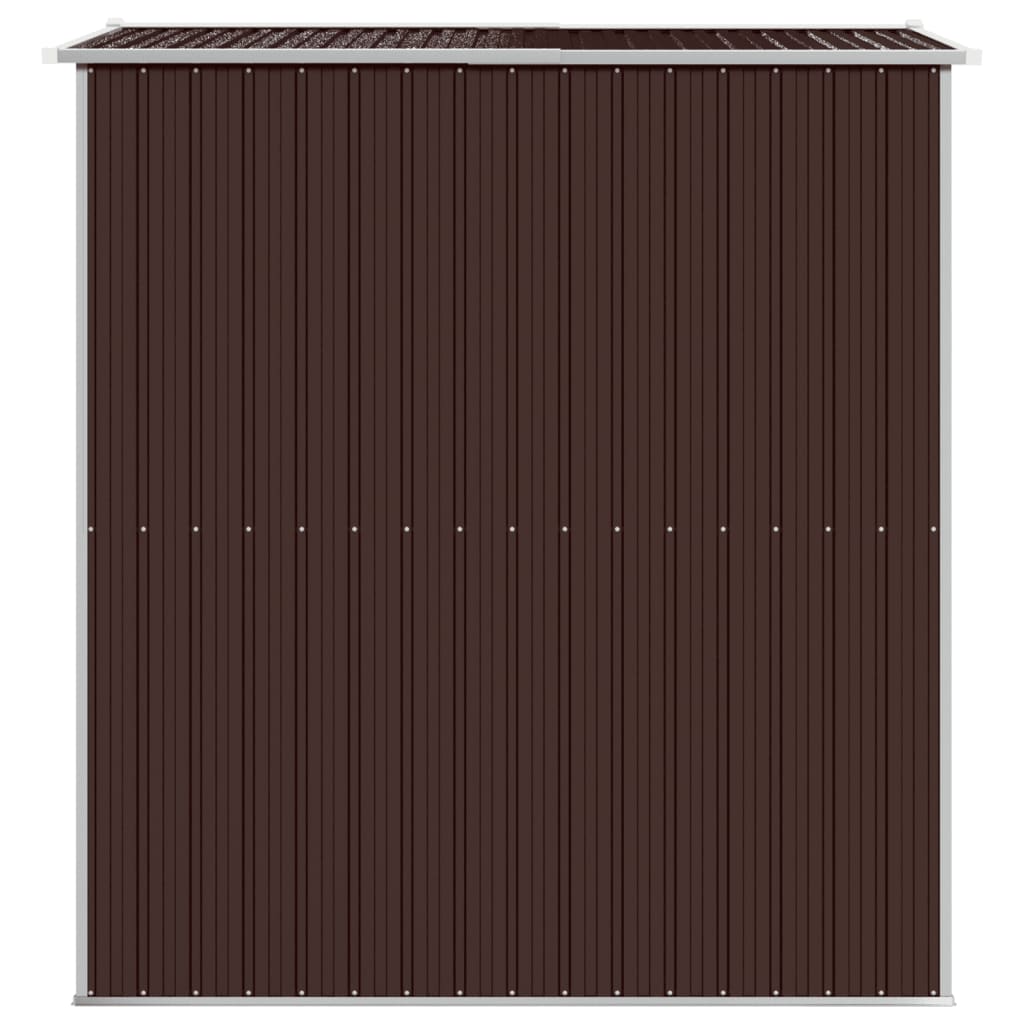 vidaXL Abri de jardin Marron foncé 192x191x223 cm Acier galvanisé