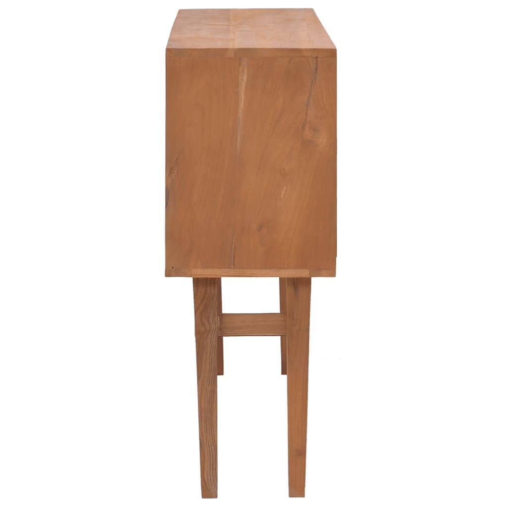 vidaXL Table console 110x30x79 cm Bois de teck solide