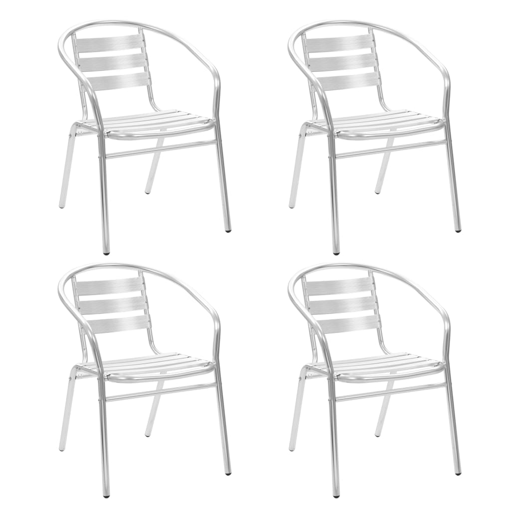 vidaXL Mobilier à dîner d'extérieur 5 pcs Aluminium Argenté