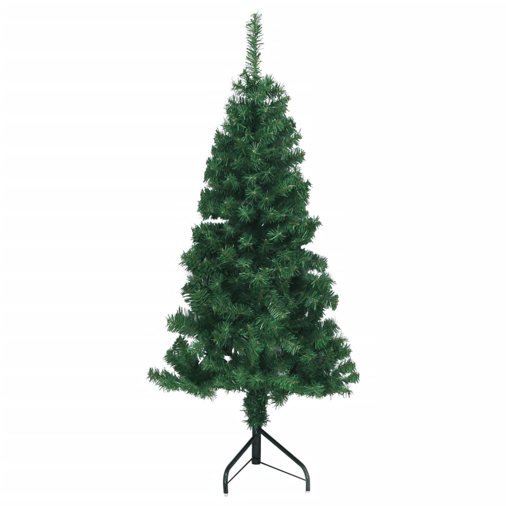 vidaXL Sapin de Noël artificiel d'angle Vert 120 cm PVC