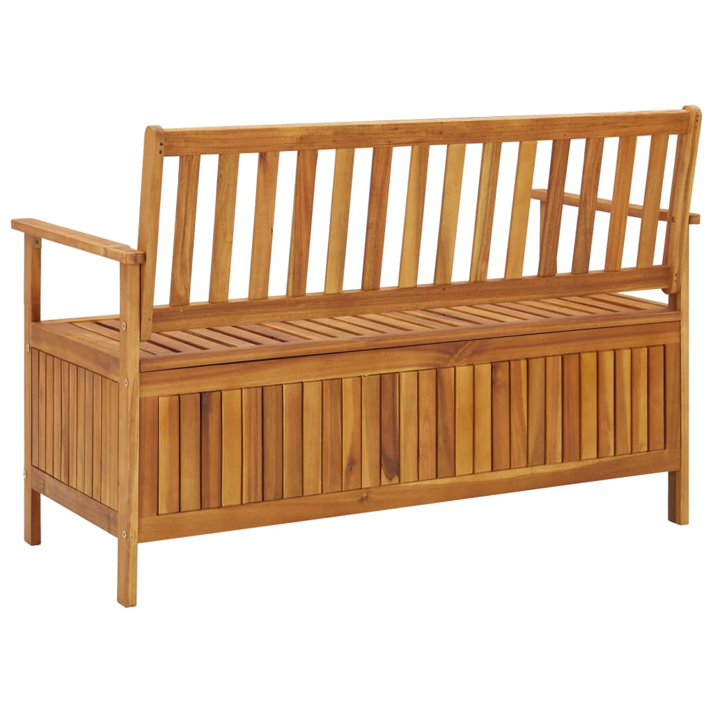 vidaXL Banc de rangement de jardin 120 cm bois d'acacia solide