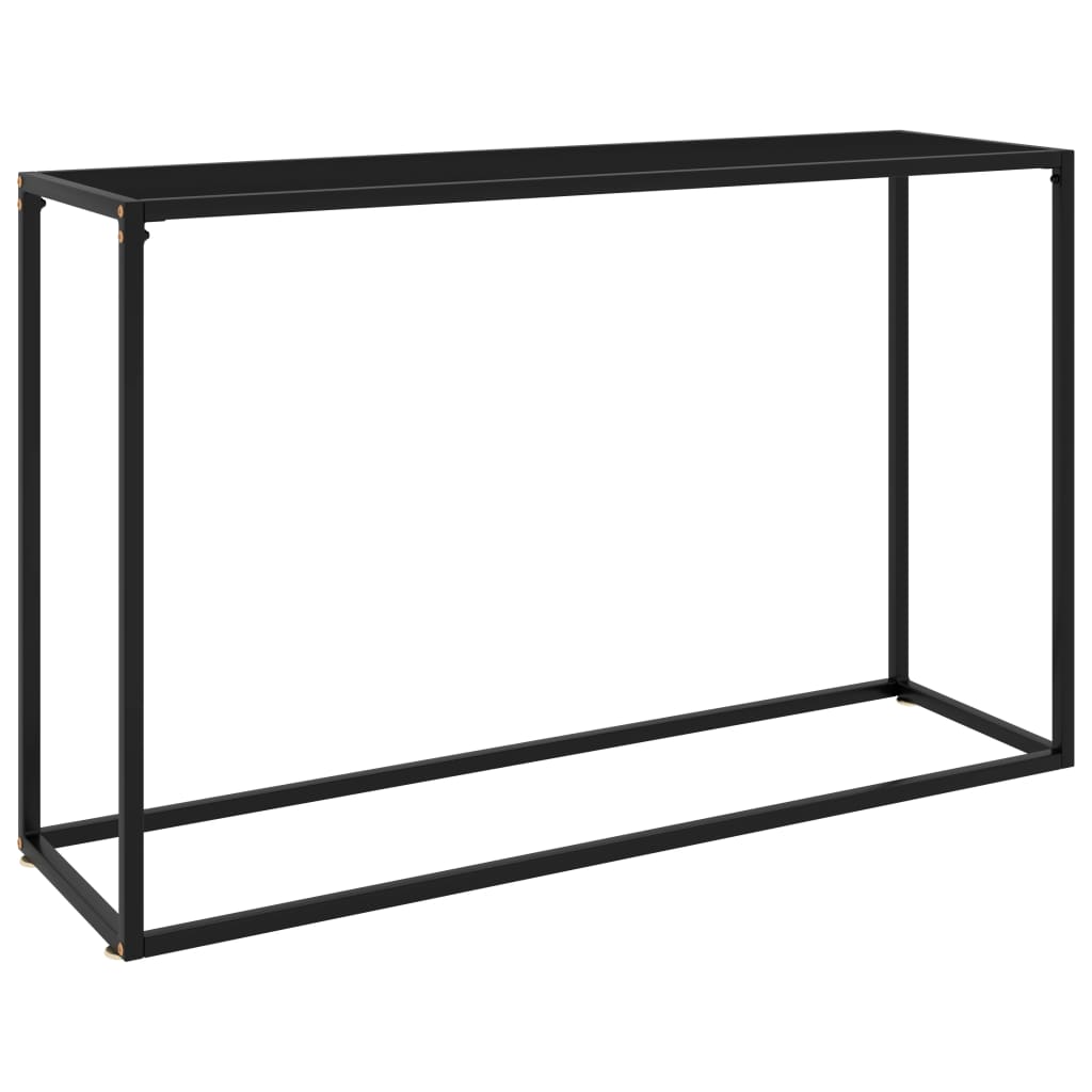 vidaXL Table console Noir 120x35x75 cm Verre trempé