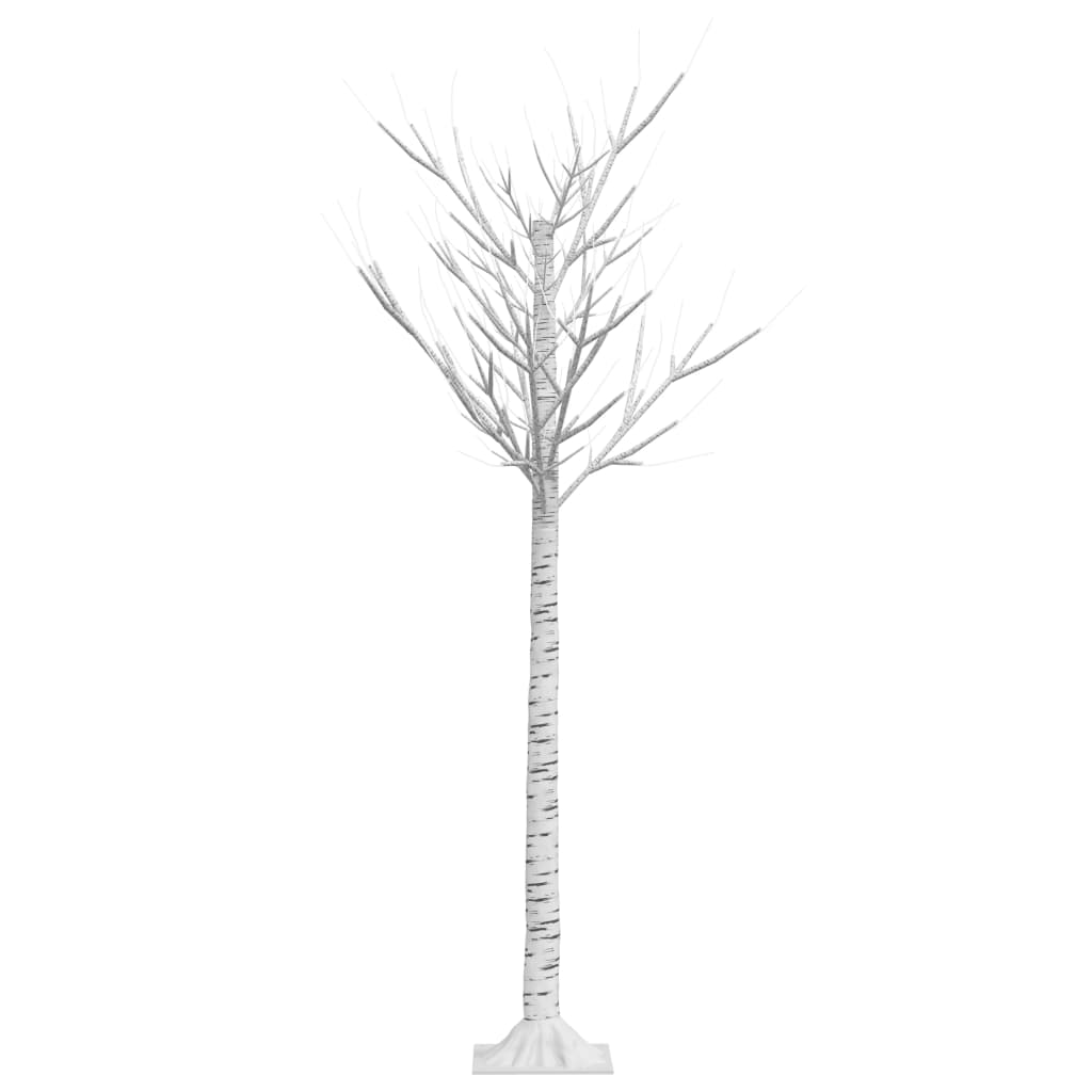 vidaXL Sapin de Noël 156 LED blanc chaud Saule 1,5 m Int/Ext