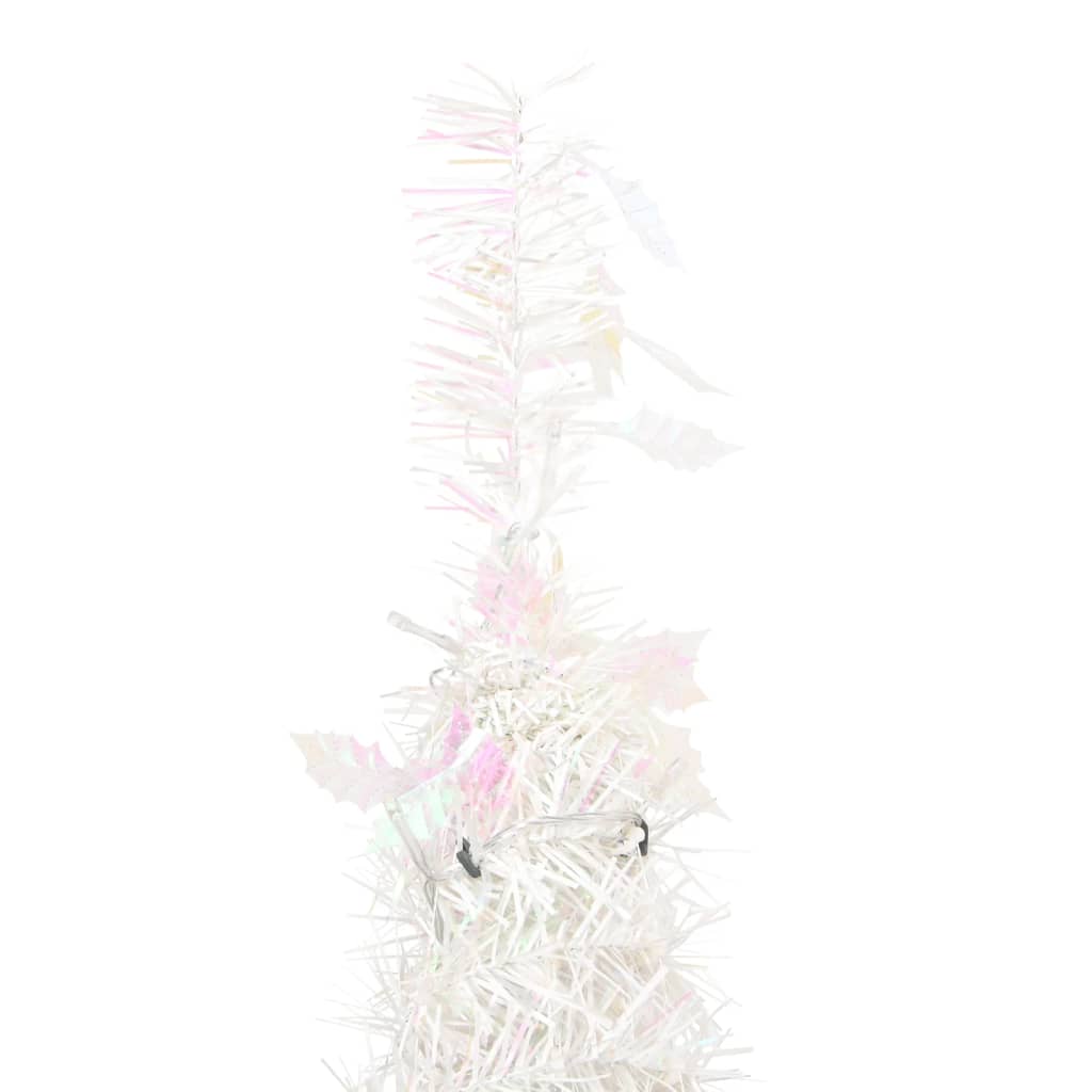 vidaXL Sapin de Noël artificiel escamotable 100 LED blanc 150 cm