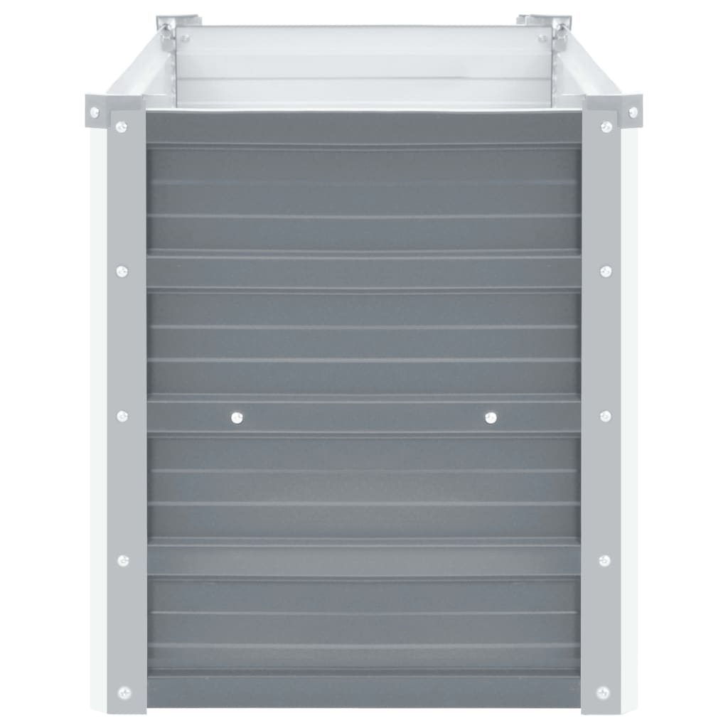 vidaXL Lit surélevé de jardin Acier galvanisé 100x40x45 cm Gris