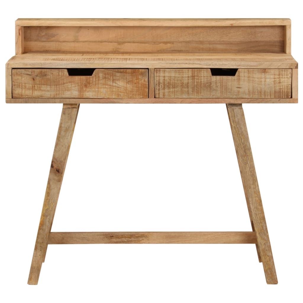 vidaXL Bureau 100x45x90 cm Bois de manguier brut solide