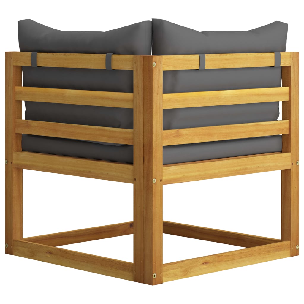 vidaXL Salon de jardin 5 pcs avec coussins Bois d'acacia solide