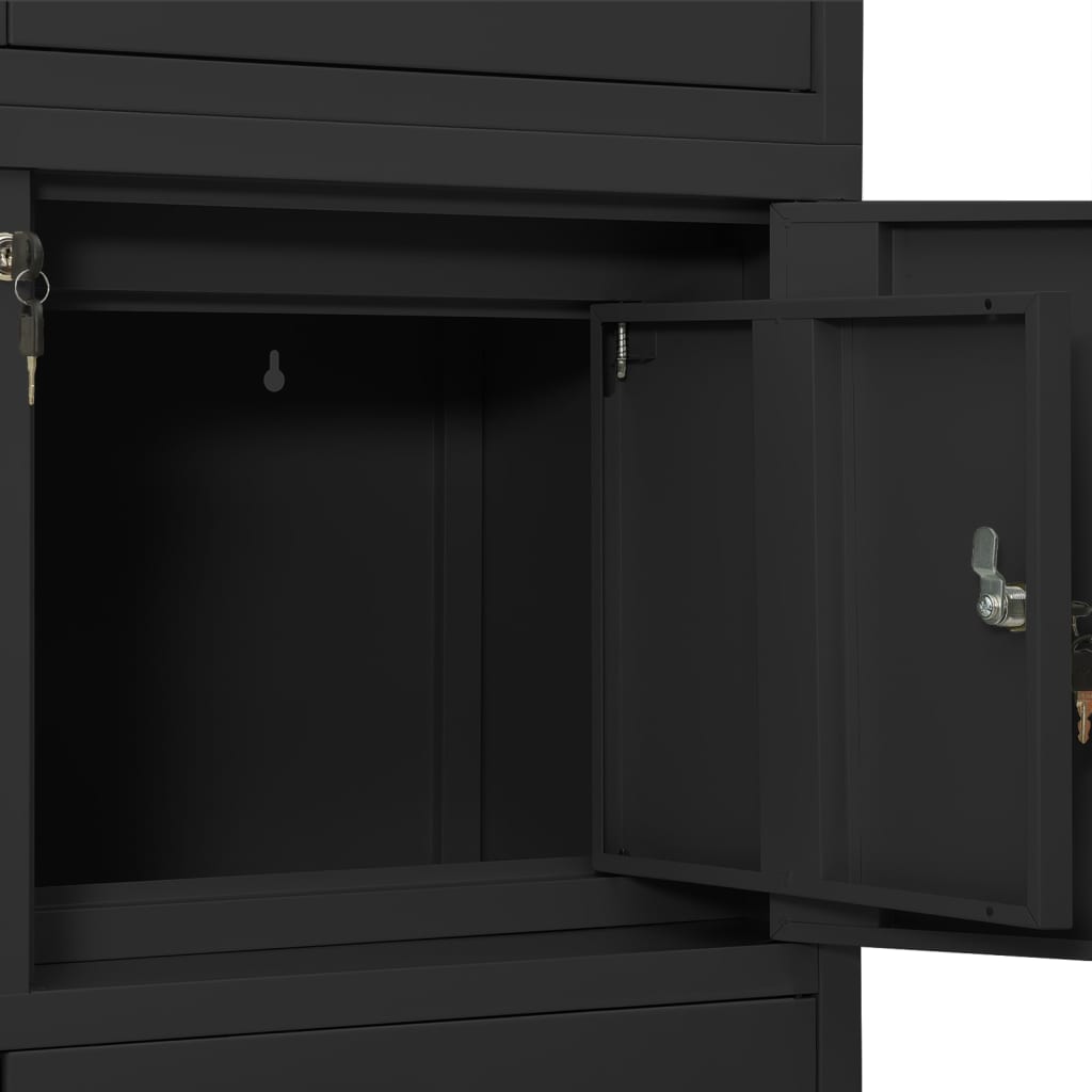 vidaXL Armoire de bureau Anthracite 90x40x180 cm Acier