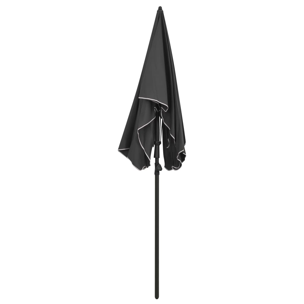 vidaXL Parasol de jardin avec mât 200x130 cm anthracite