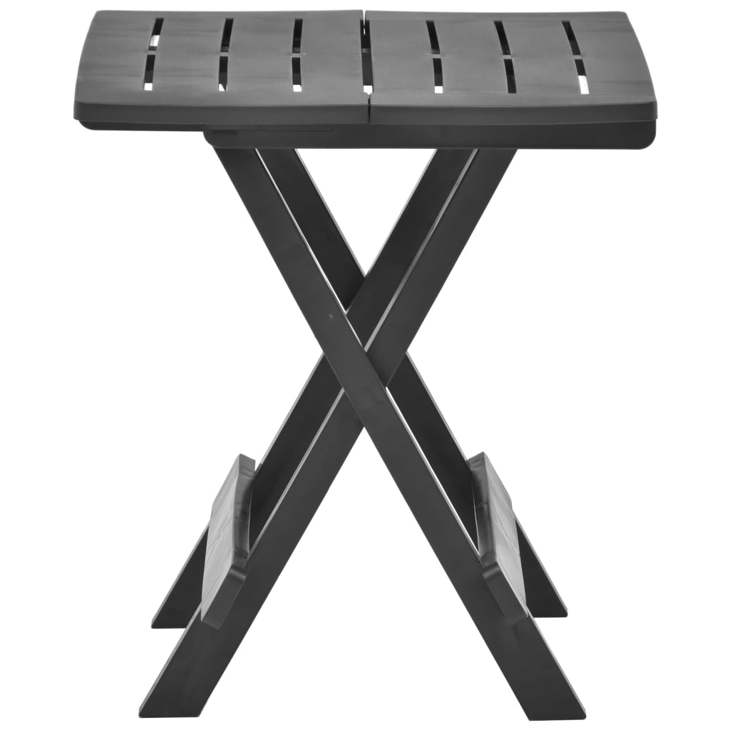 vidaXL Table pliable de jardin anthracite 45x43x50 cm plastique