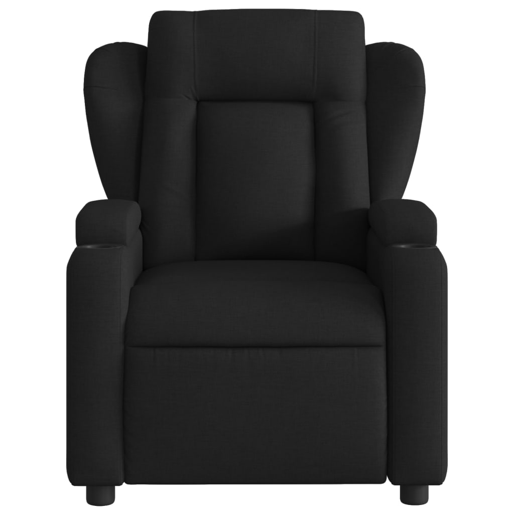 vidaXL Fauteuil inclinable de massage électrique noir tissu