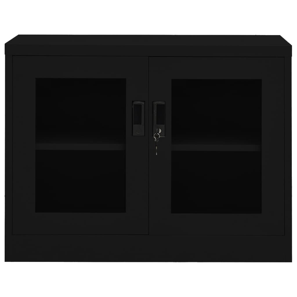 vidaXL Armoire de bureau Noir 90x40x70 cm Acier