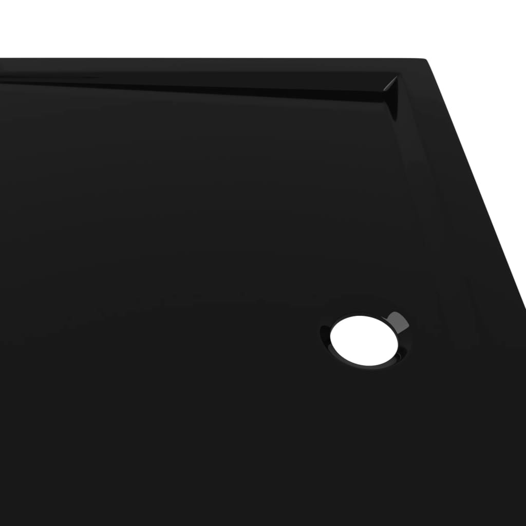 vidaXL Receveur de douche rectangulaire ABS Noir 80x110 cm