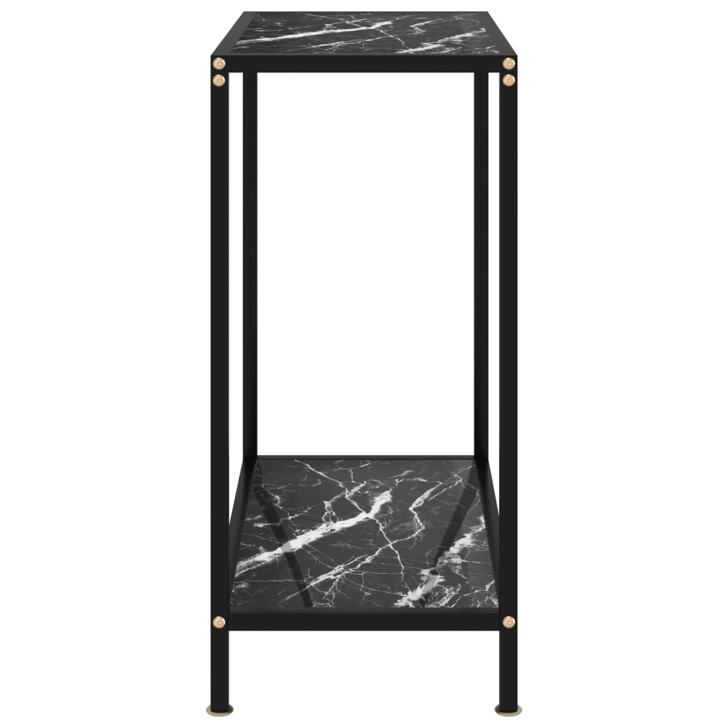 vidaXL Table console Noir 60x35x75 cm Verre trempé