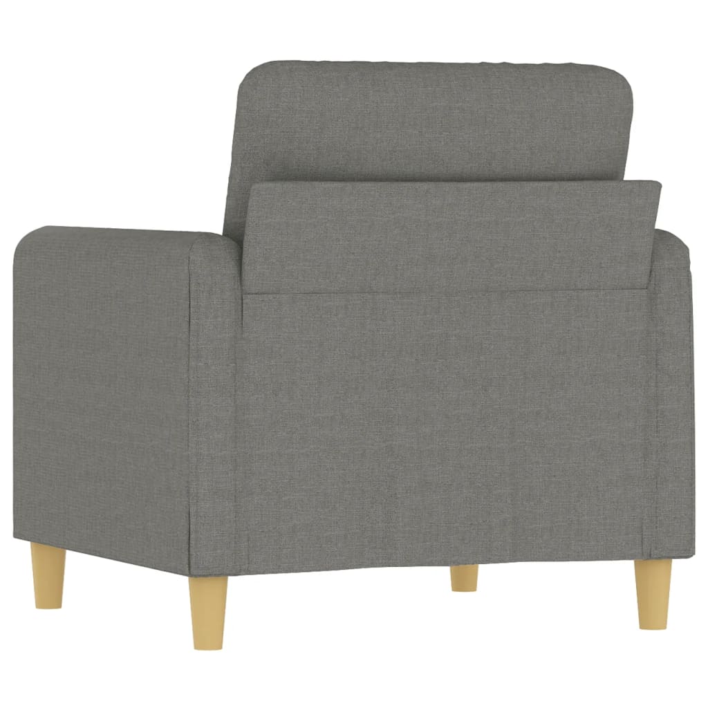 vidaXL Fauteuil Gris foncé 60 cm Tissu