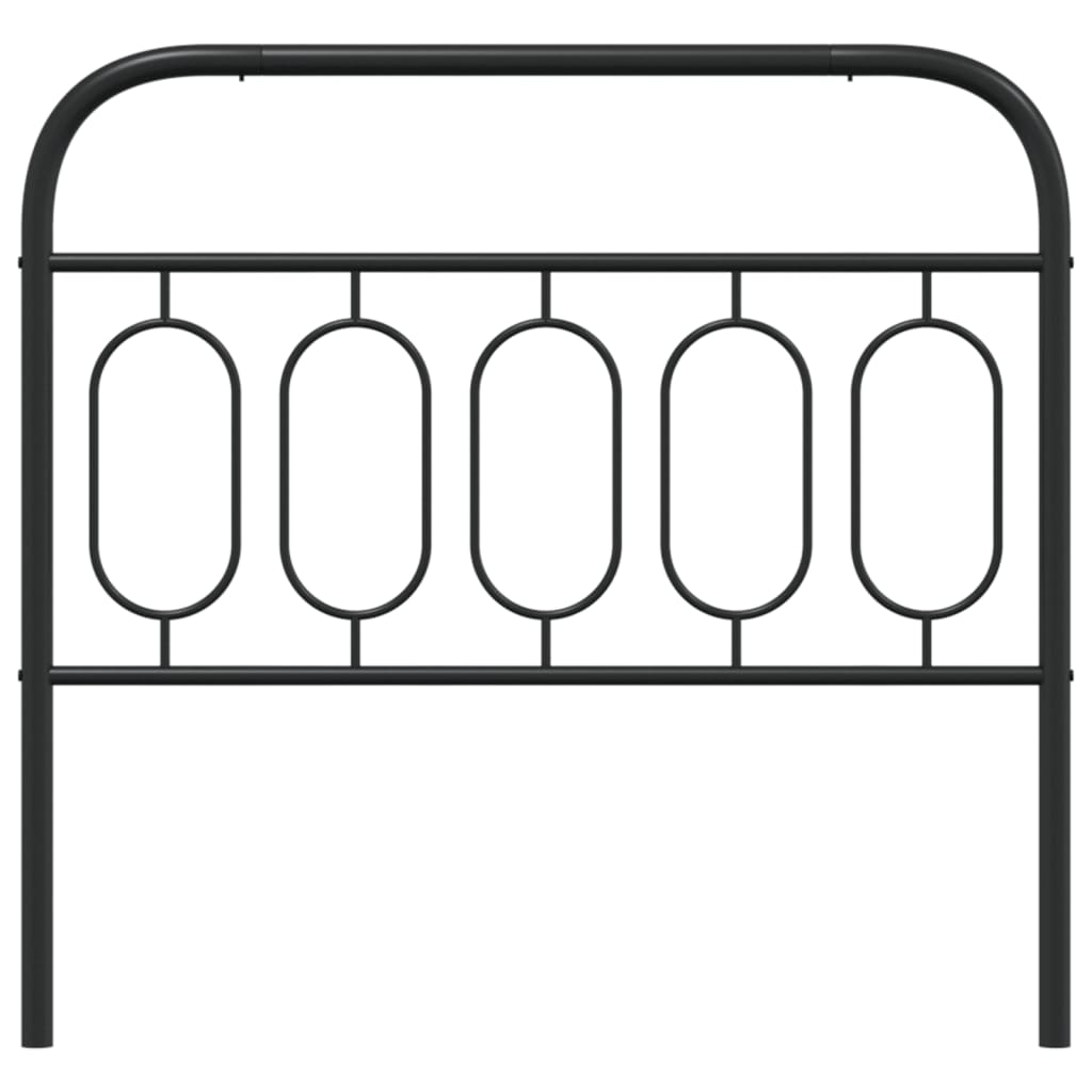 vidaXL Tête de lit métal noir 100 cm