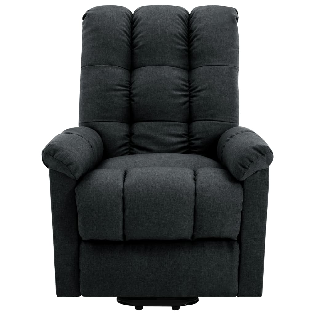 vidaXL Fauteuil de massage inclinable gris foncé tissu