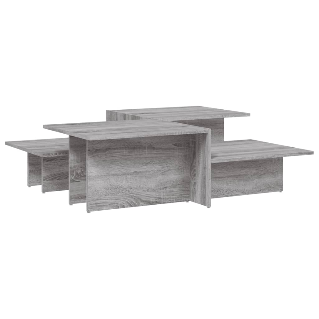 vidaXL Tables basses 2 pcs Sonoma gris Bois d'ingénierie