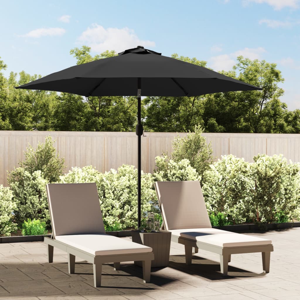 vidaXL Parasol d'extérieur avec poteau en métal 300 cm Anthracite