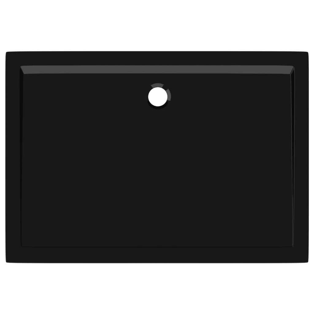 vidaXL Receveur de douche rectangulaire ABS Noir 70x100 cm