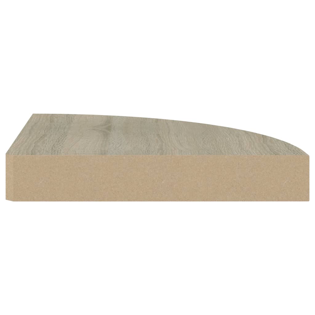 vidaXL Étagères d'angle flottantes 4 pcs chêne 25x25x3,8 cm MDF