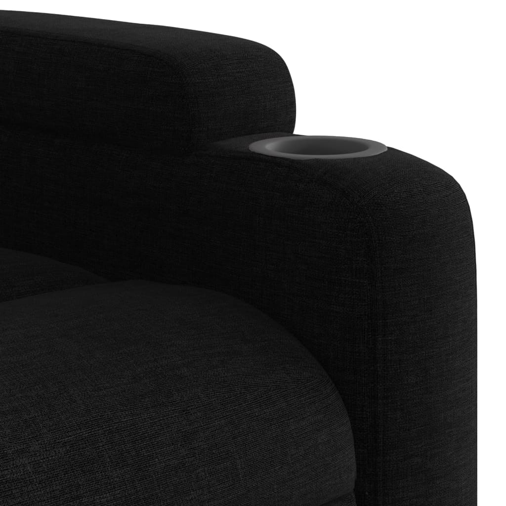 vidaXL Fauteuil inclinable de massage électrique noir tissu