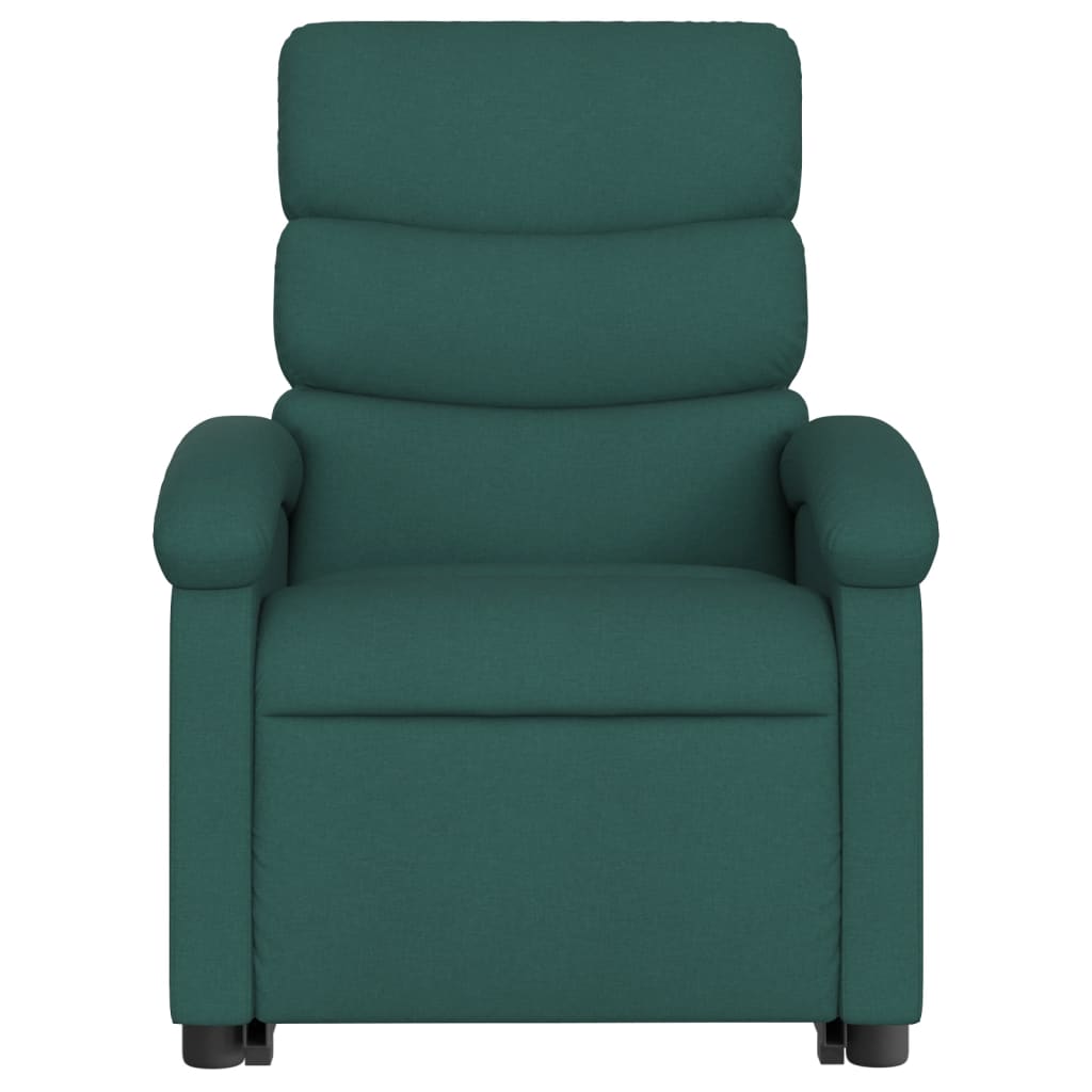 vidaXL Fauteuil inclinable vert foncé tissu