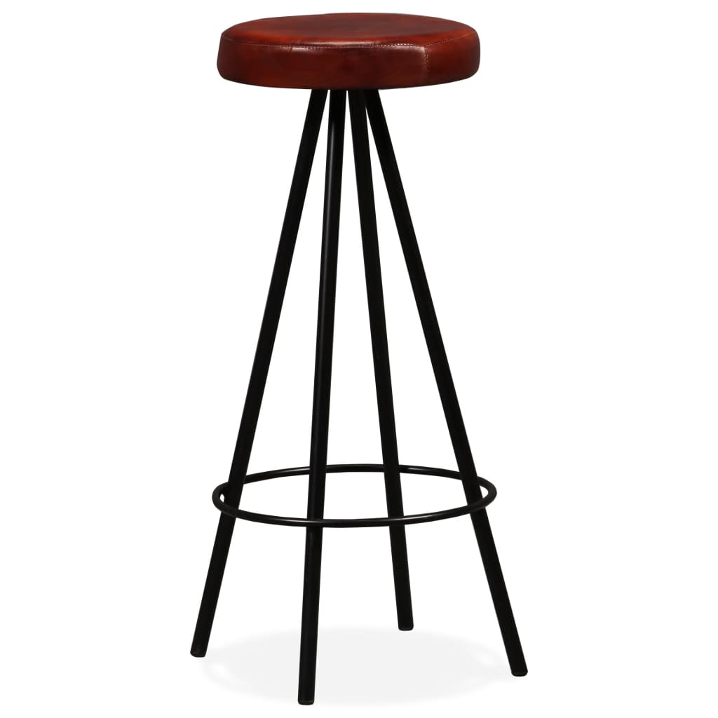 vidaXL Tabourets de bar lot de 2 cuir véritable