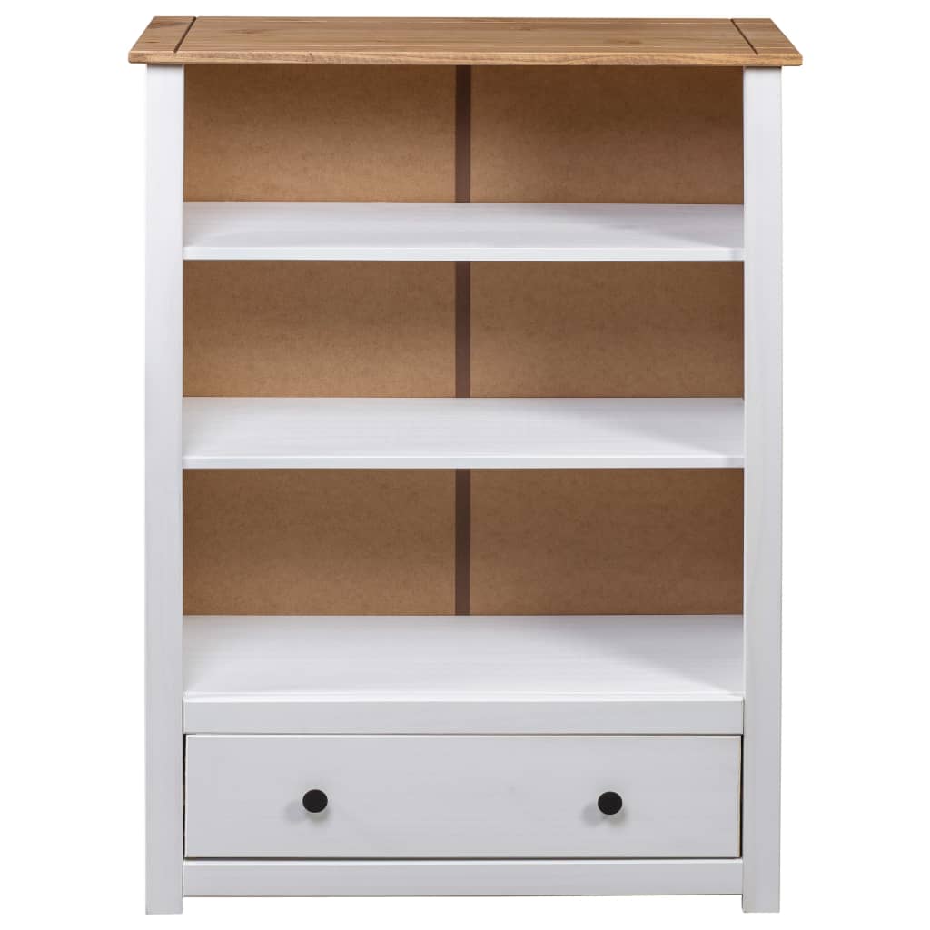 vidaXL Bibliothèque Blanc 80x35x110 cm Pin massif Assortiment Panama