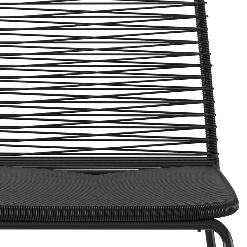 vidaXL Chaises d'extérieur lot de 6 Résine tressée Noir