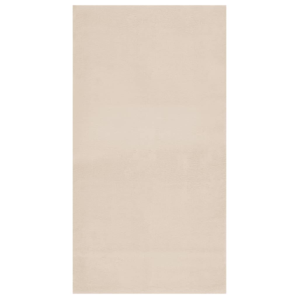 vidaXL Tapis shaggy beige 120x183 cm polyester