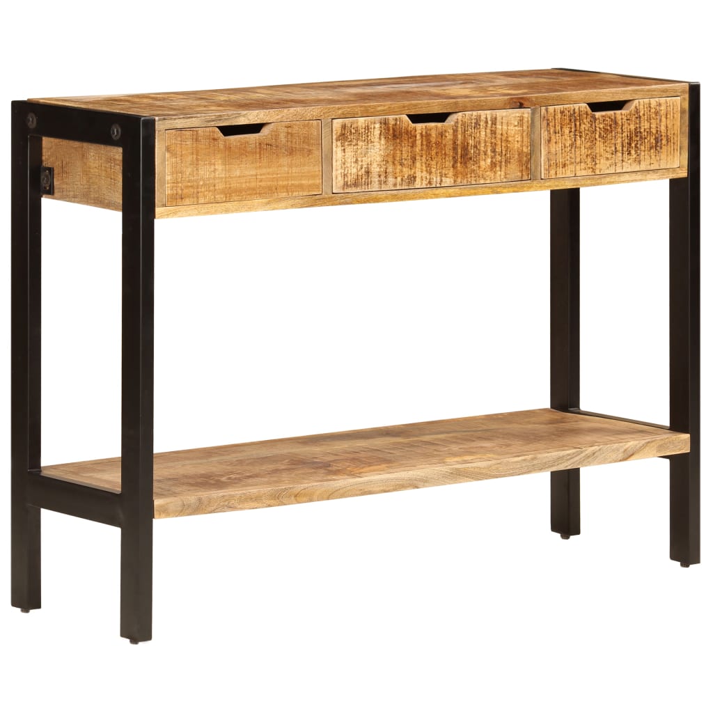 vidaXL Buffet avec 3 tiroirs 110x35x75 cm Bois de manguier massif