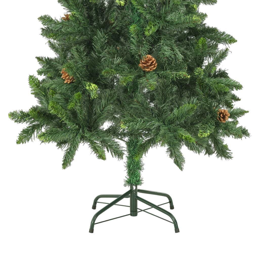 vidaXL Arbre de Noël artificiel pré-éclairé et boules vert 150 cm