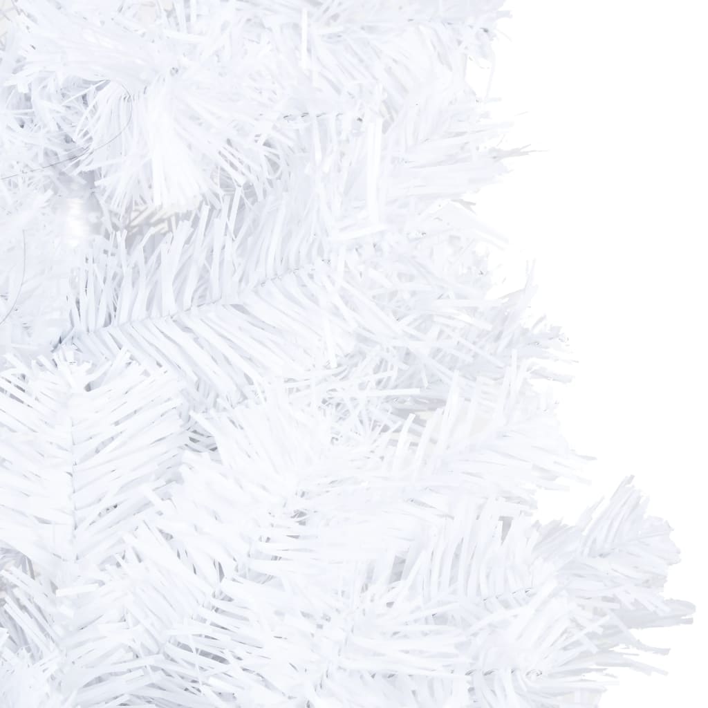 vidaXL Arbre de Noël artificiel pré-éclairé et boules blanc 150 cm PVC