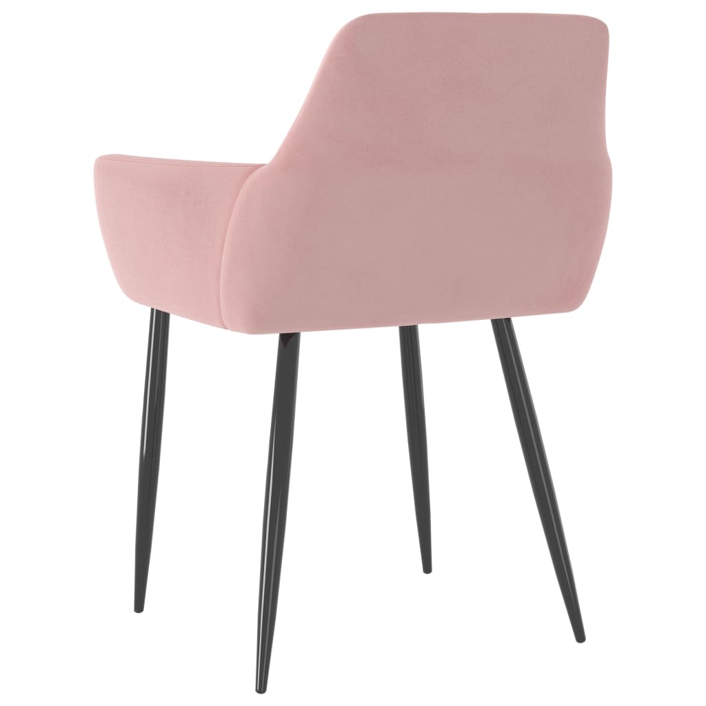 vidaXL Chaises à manger lot de 2 Rose Velours