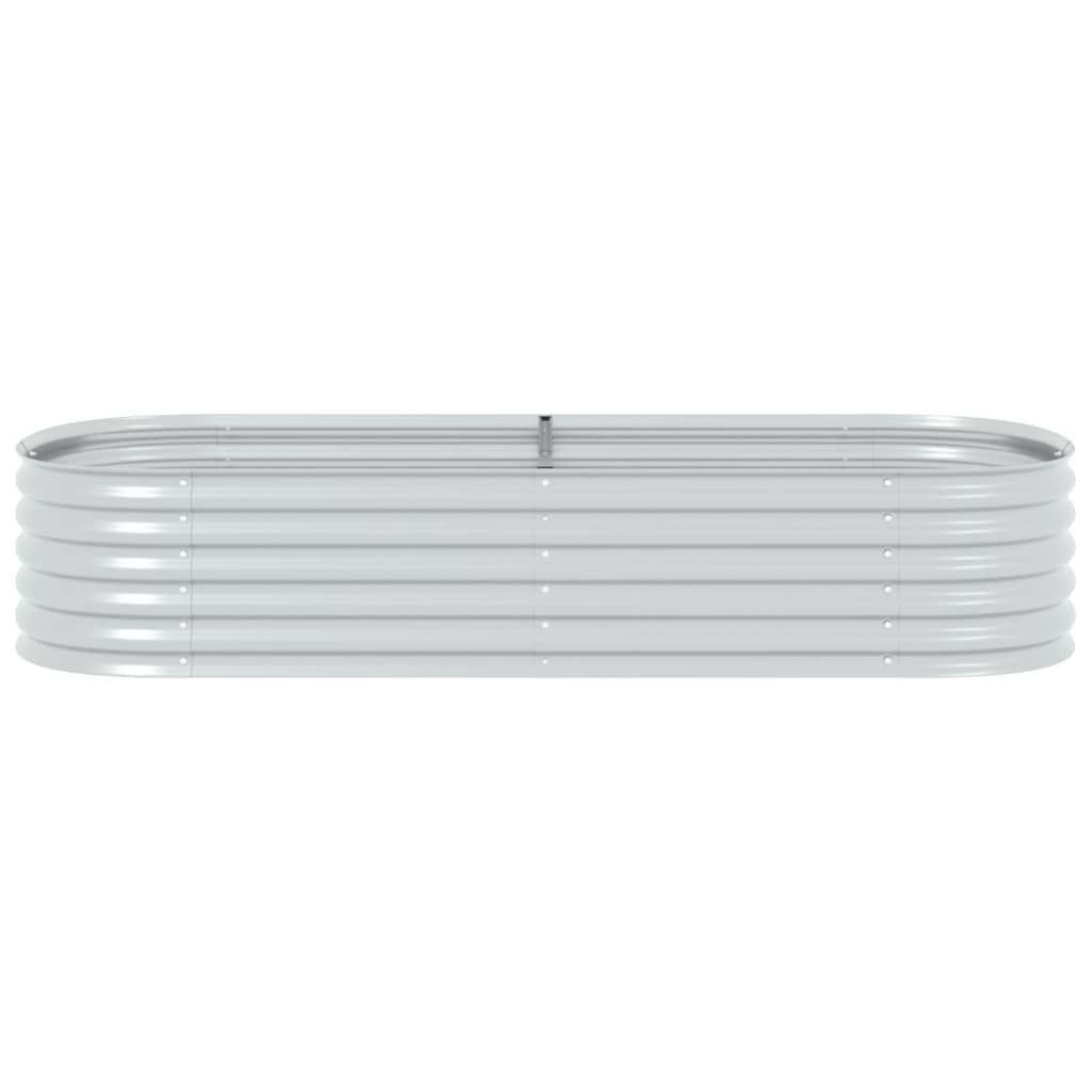 vidaXL Lit surélevé de jardin 240x80x44 cm Acier galvanisé Argenté