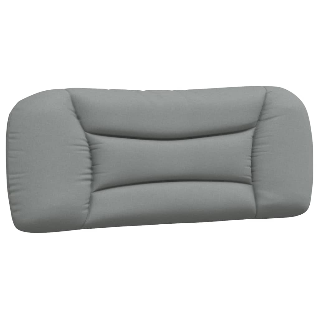 vidaXL Coussin de tête de lit gris clair 100 cm tissu