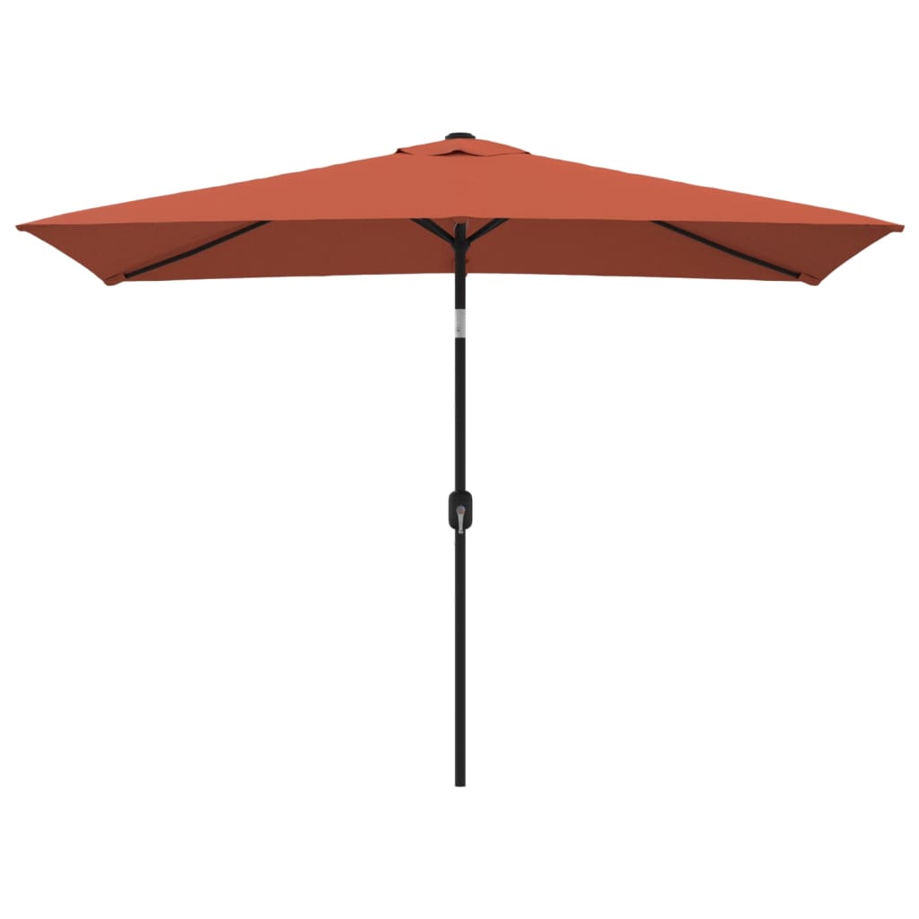 vidaXL Parasol d'extérieur avec mât en métal 300x200 cm terre cuite