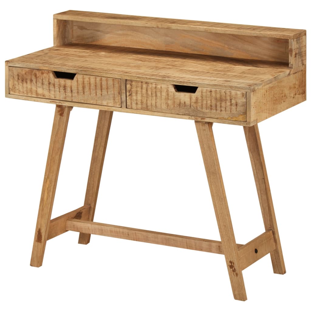 vidaXL Bureau 100x45x90 cm Bois de manguier brut solide