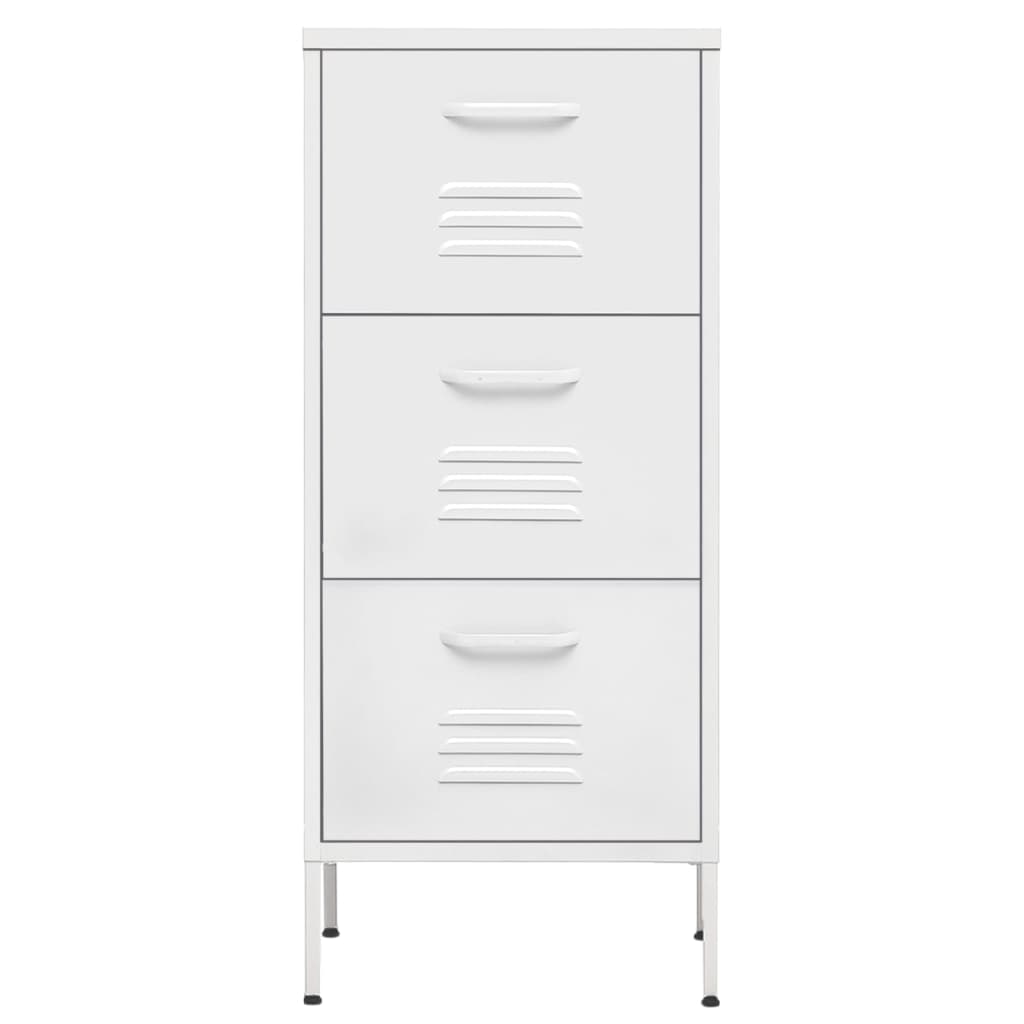 vidaXL Armoire de rangement Blanc 42,5x35x101,5 cm Acier