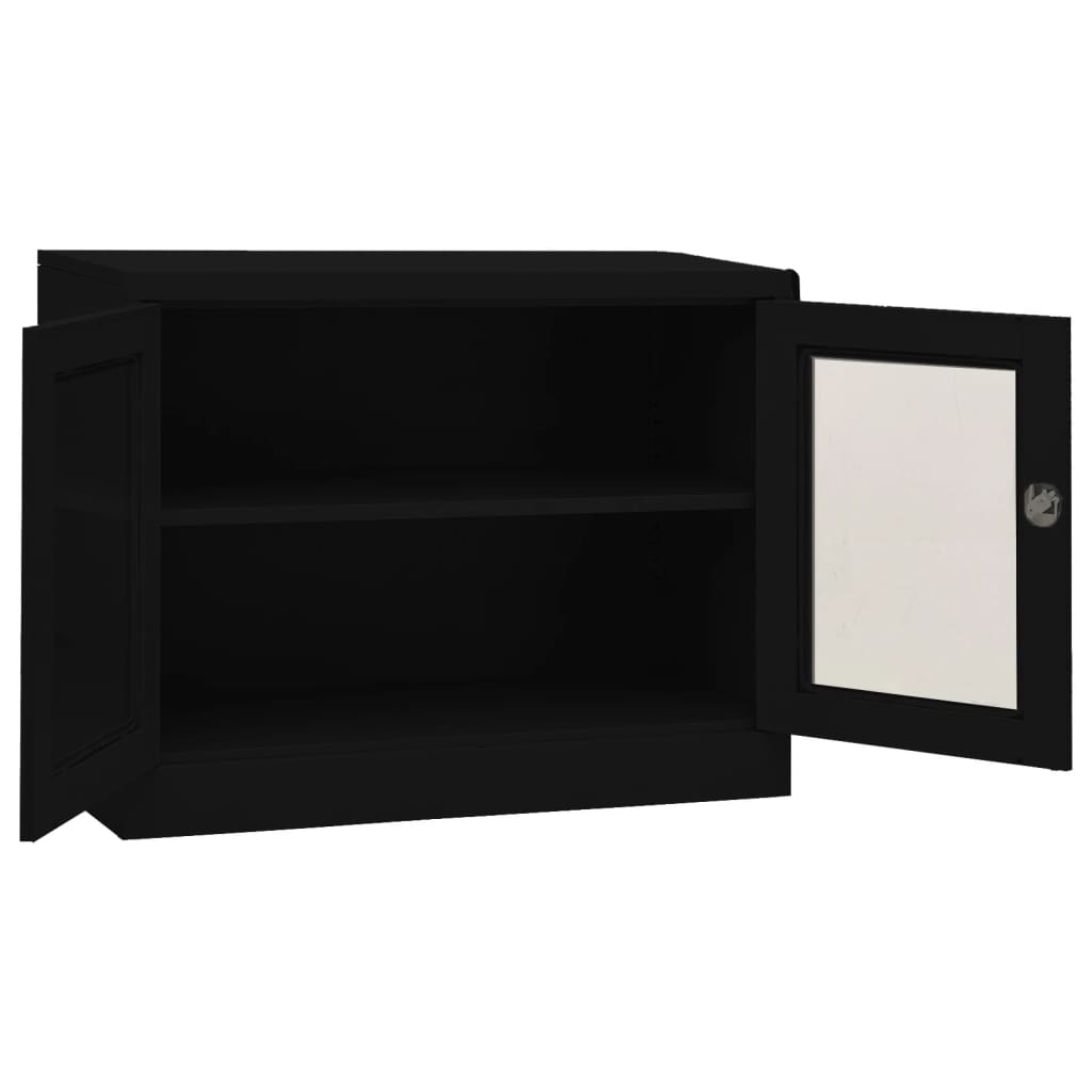 vidaXL Armoire de bureau Noir 90x40x70 cm Acier