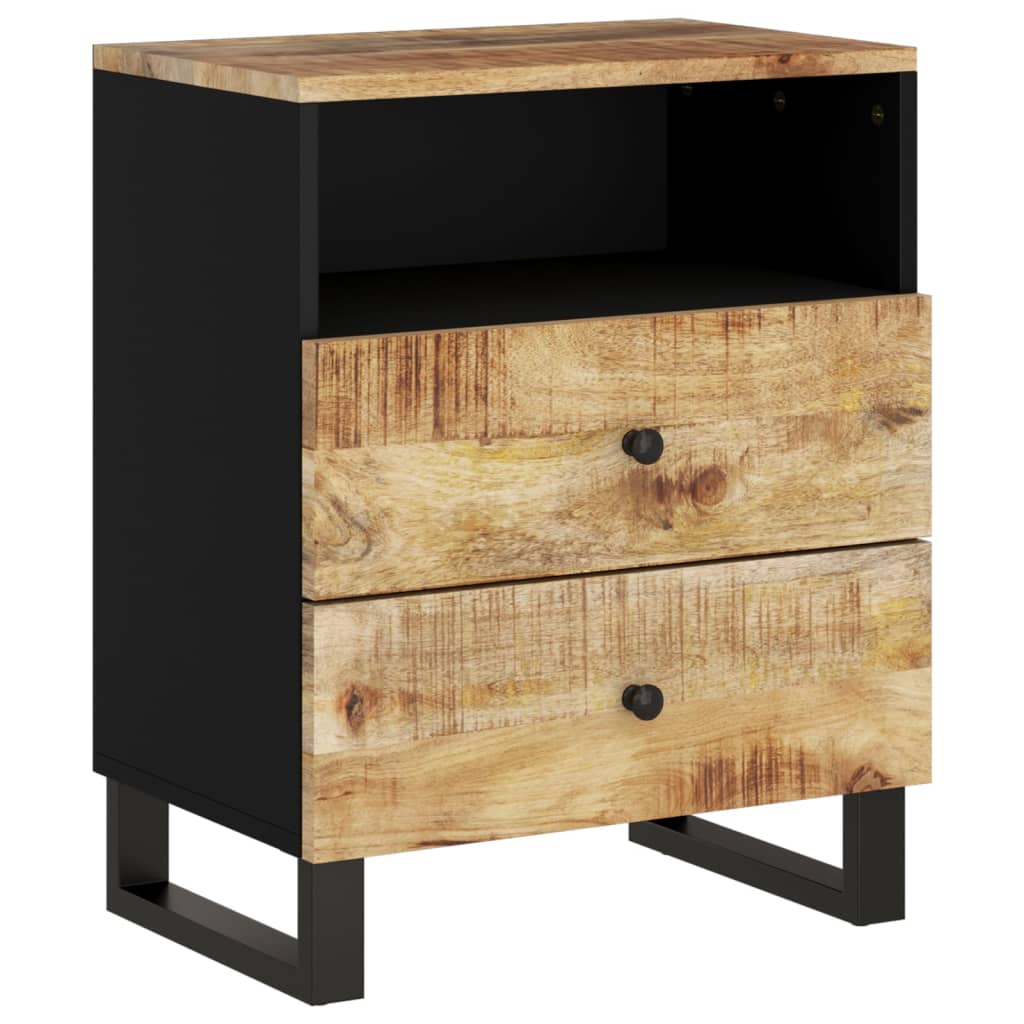 vidaXL Table de chevet 50x33x62 cm Bois de manguier et d'ingénierie