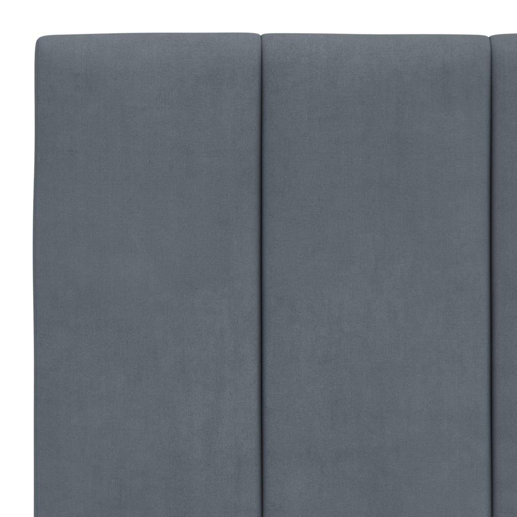 vidaXL Coussin de tête de lit gris foncé 100 cm velours