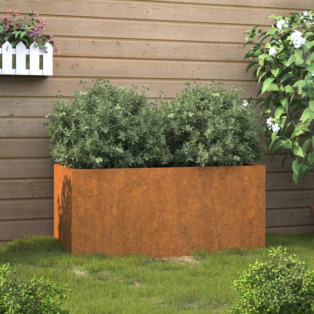 vidaXL Jardinière 62x30x29 cm acier corten